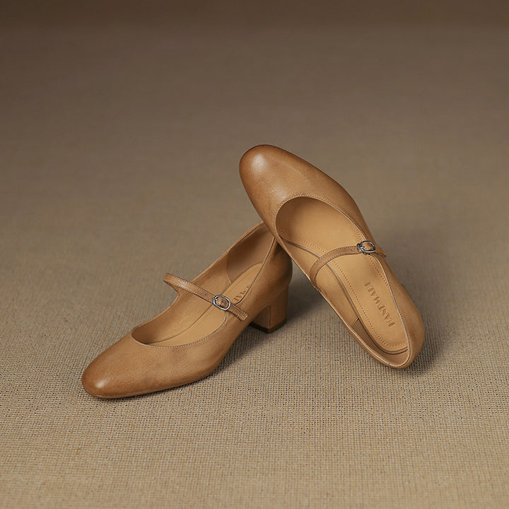 Arelis Genuine Leather Heels
