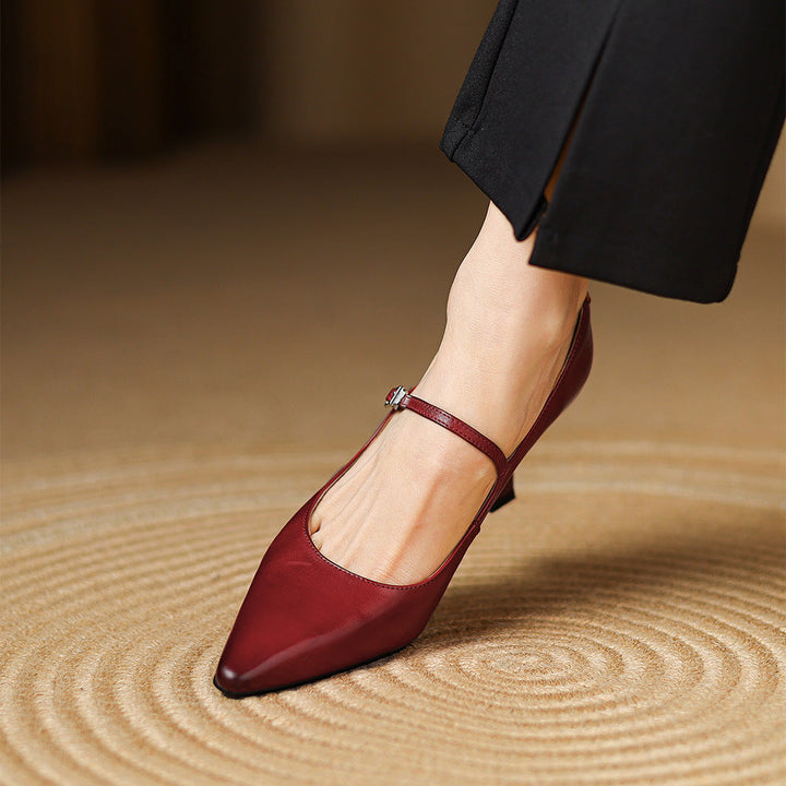 Kath Genuine Leather Heels
