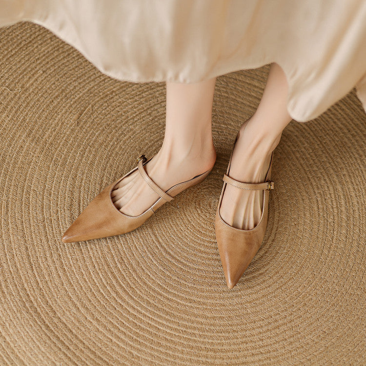 Liora Genuine Leather Mules