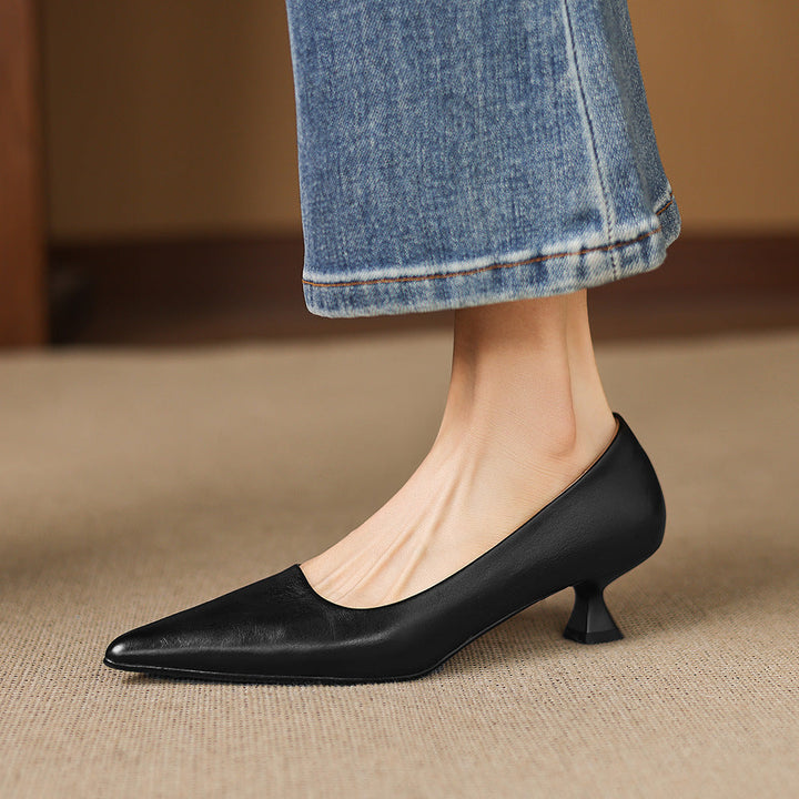 Calina Genuine Leather Heels