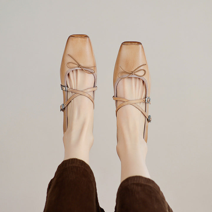 Daphne Genuine Leather Flats