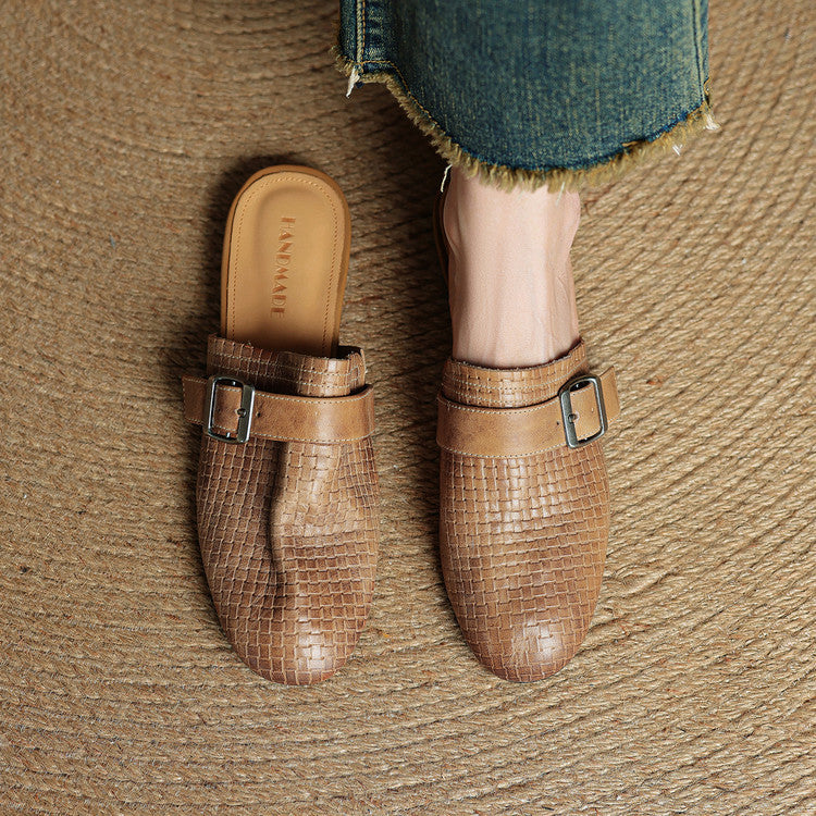 Malena Genuine Leather Mules