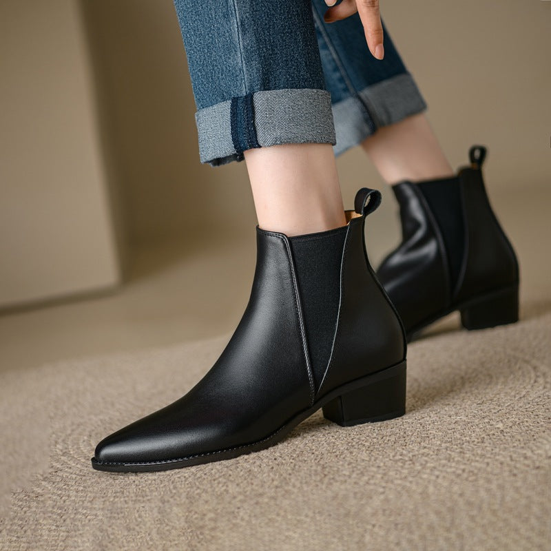 Elloria Genuine Leather Boots