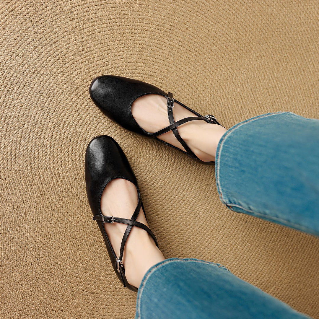 Avelin Genuine Leather Flats
