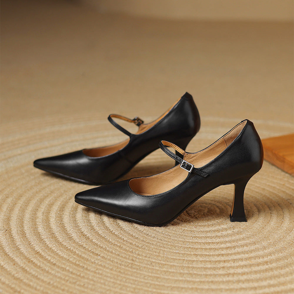 Kath Genuine Leather Heels