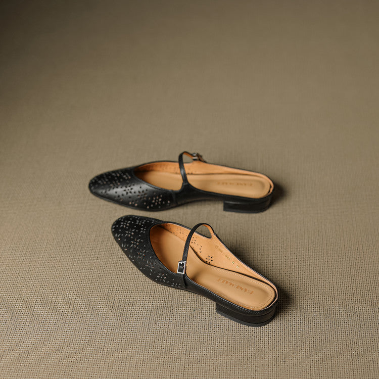 Alina Genuine Leather Mules