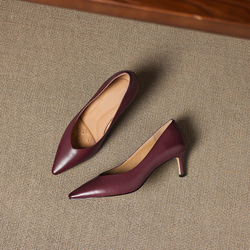 Lenora Genuine Leather Heels