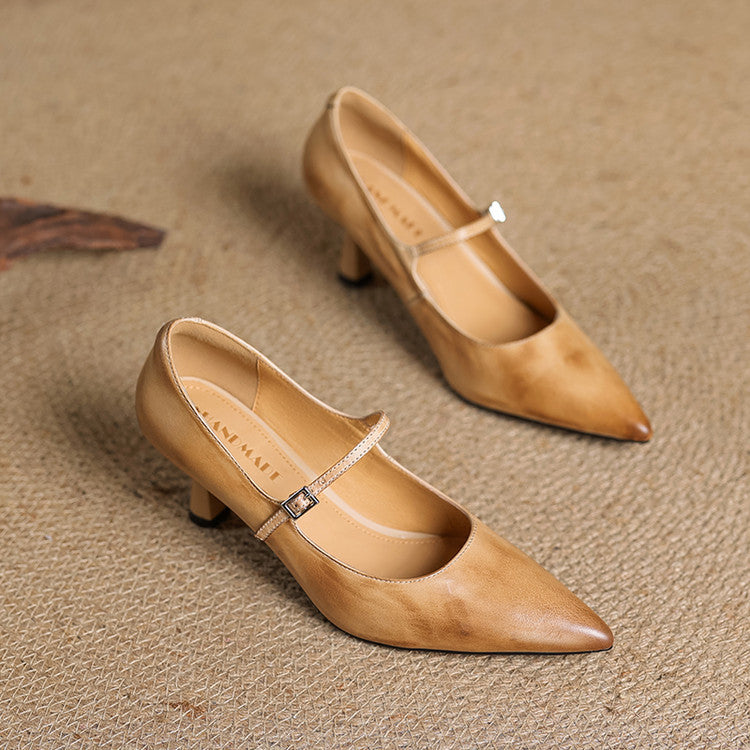 Eva Genuine Leather Heels