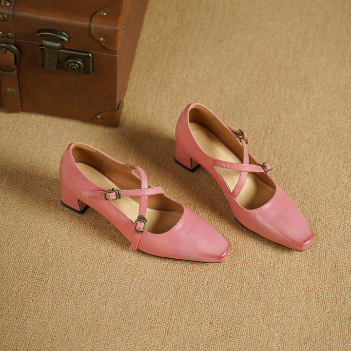 Auri Genuine Leather Heels