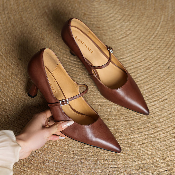 Eva Genuine Leather Heels