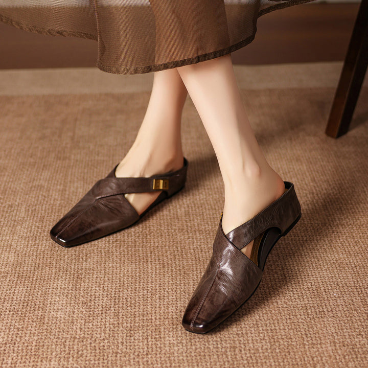Ravessia Genuine Leather Mules