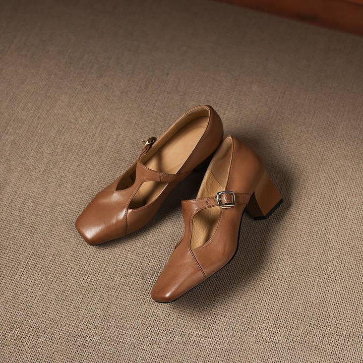 Norina Genuine Leather Heels