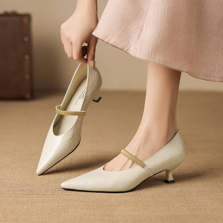 Norah Genuine Leather Heels