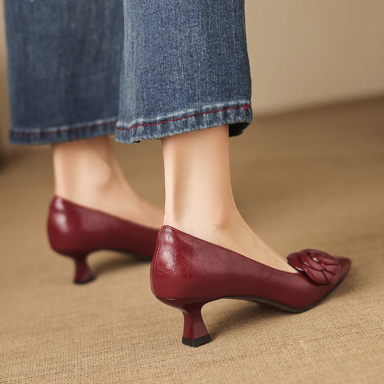 Arisa Genuine Leather Heels
