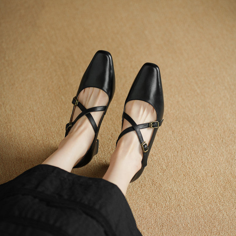 Auri Genuine Leather Heels
