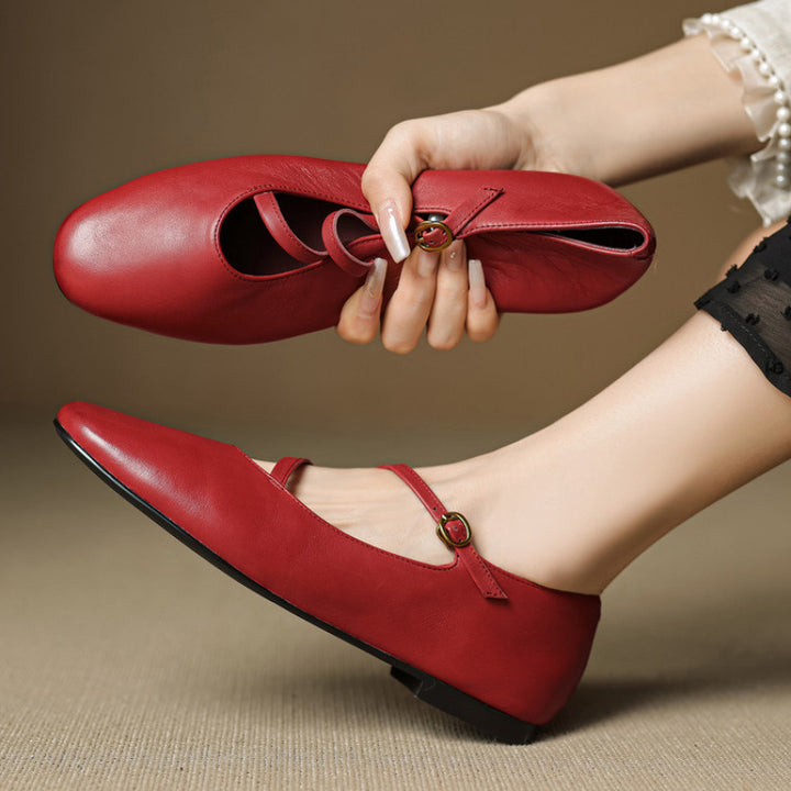 Valla Genuine Leather Flats
