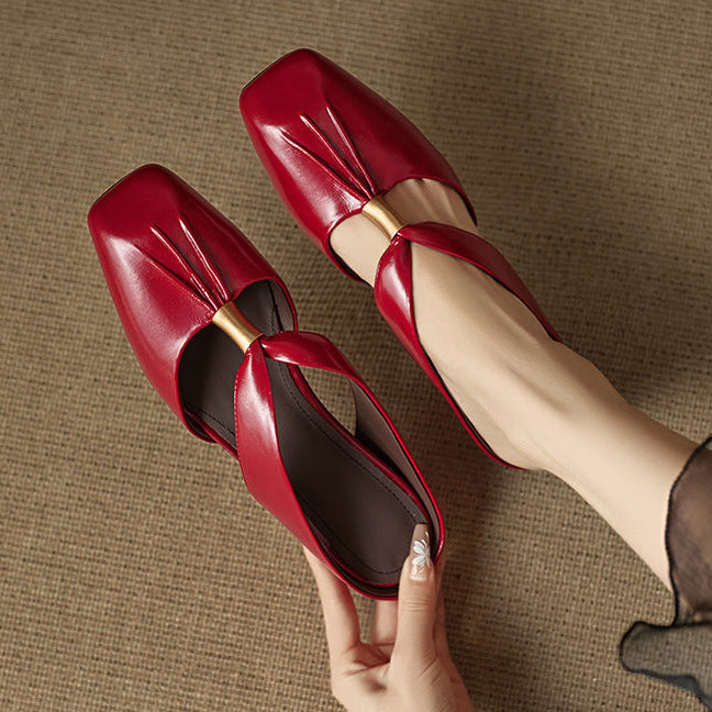 Almafi Genuine Leather Mules
