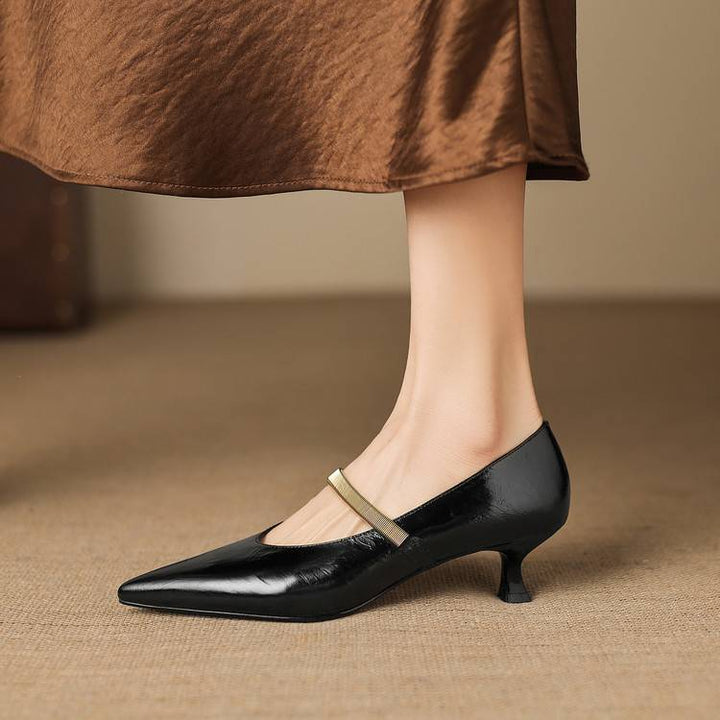 Norah Genuine Leather Heels