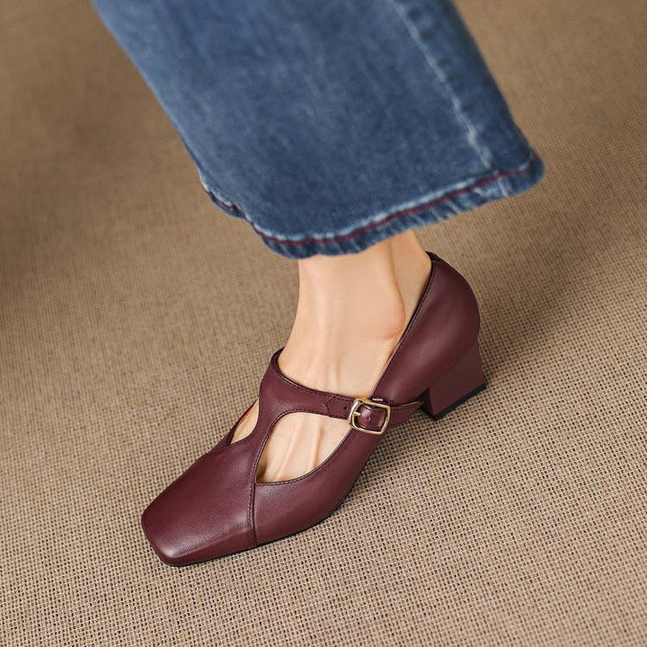 Norina Genuine Leather Heels