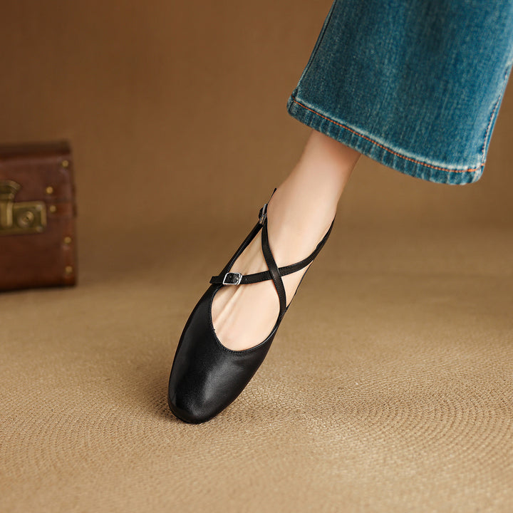 Avelin Genuine Leather Flats