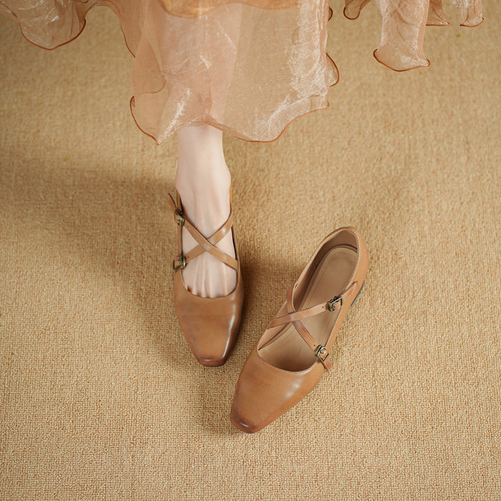 Auri Genuine Leather Heels