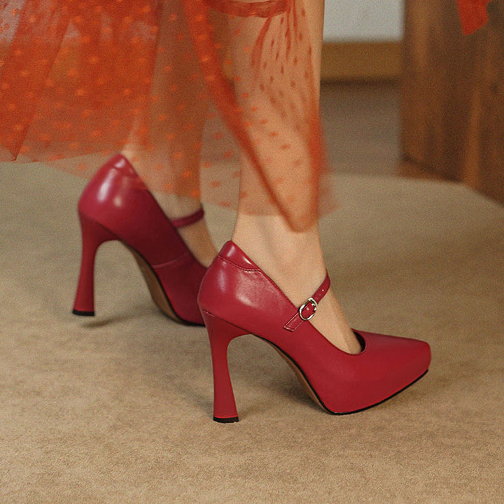Camille Genuine Leather Heels