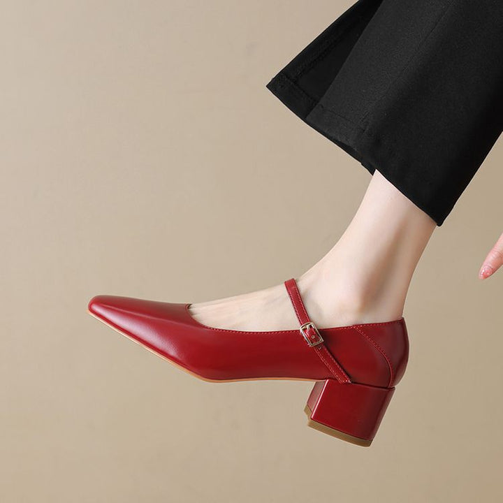 Kristen Genuine Leather Heels