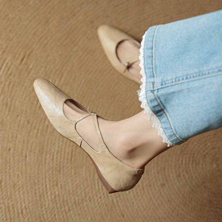 Odessa Genuine Leather Flats