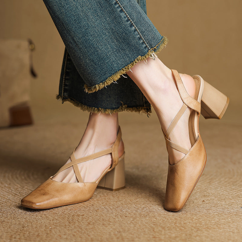 Alissa Genuine Leather Heels