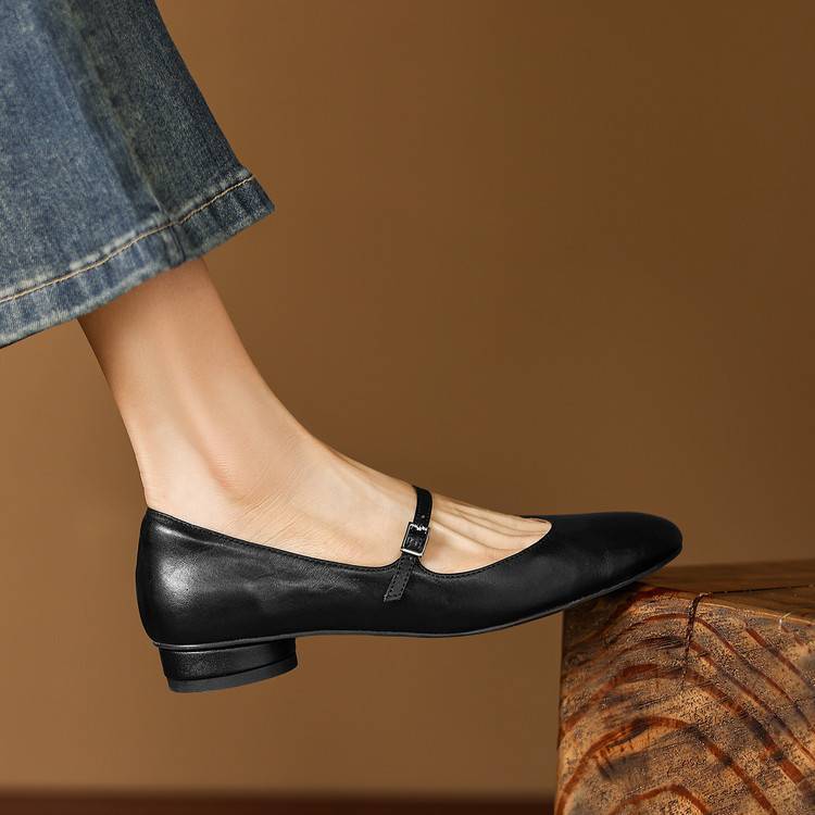 Rose Genuine Leather Flats