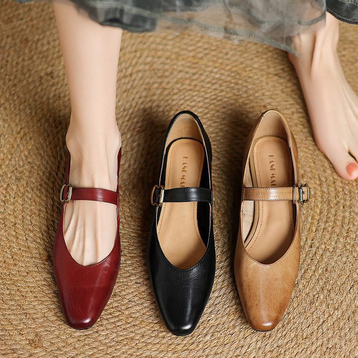 Lila Genuine Leather Flats