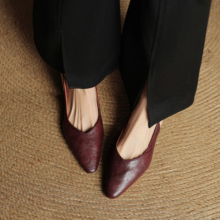 Leira Genuine Leather Mules