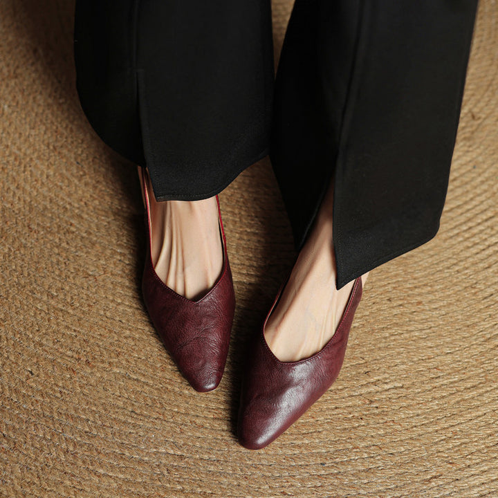 Leira Genuine Leather Mules