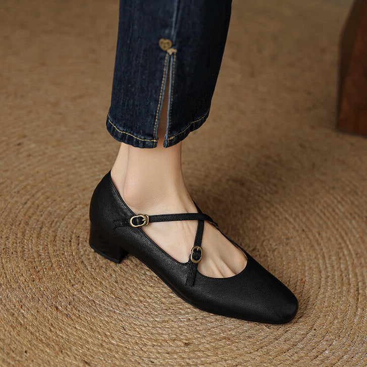 Teyla Genuine Leather Heels
