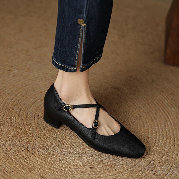 Teyla Genuine Leather Heels