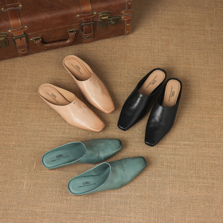 Nerissa Genuine Leather Mules