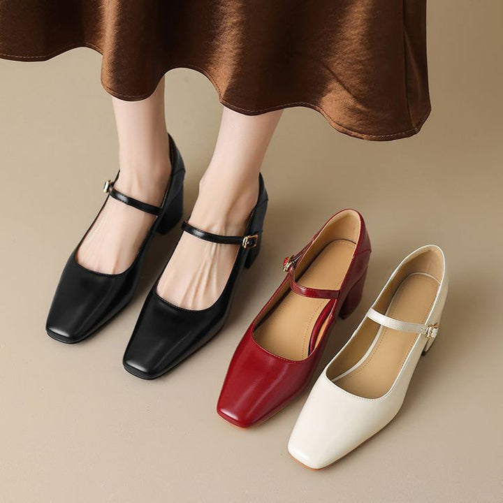 Kristen Genuine Leather Heels