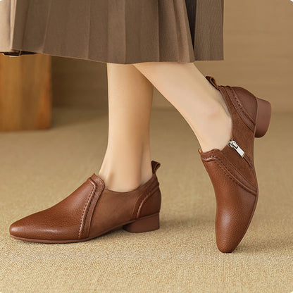 Talia Genuine Leather Flats