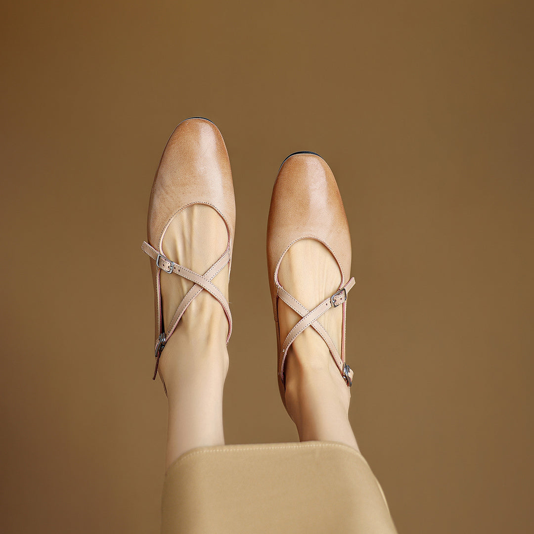 Avelin Genuine Leather Flats