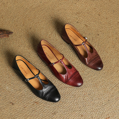 Jasmine Genuine Leather Flats