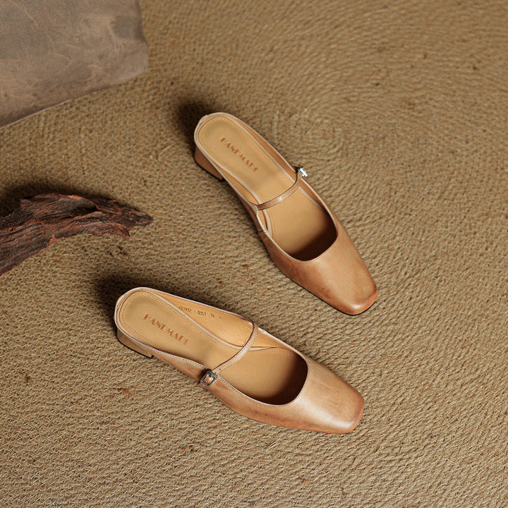 Rosaline Genuine Leather Mules