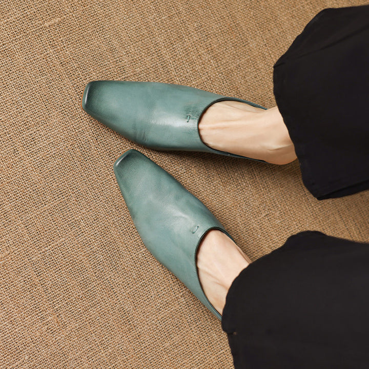 Nerissa Genuine Leather Mules
