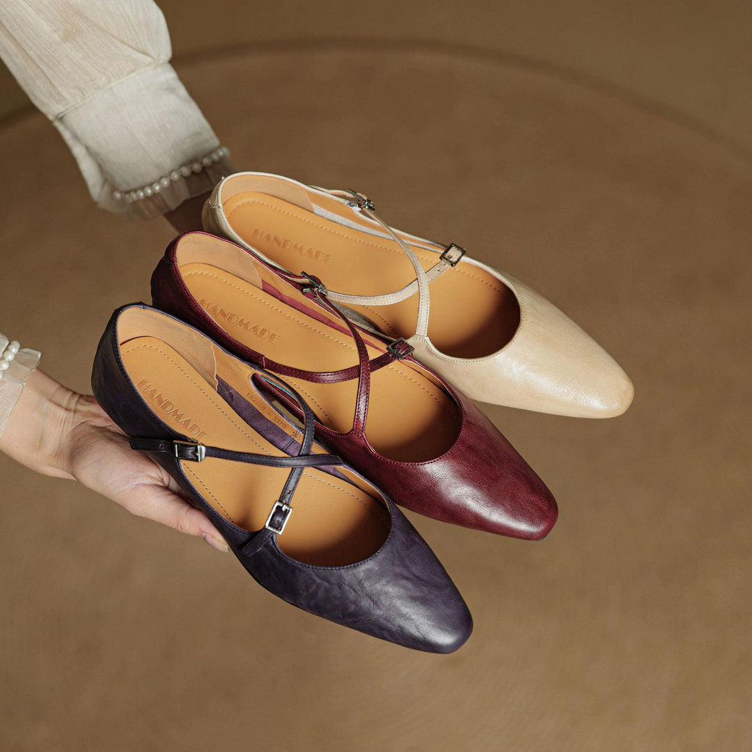 Odessa Genuine Leather Flats