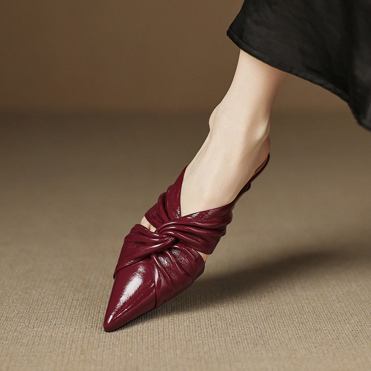 Elvara Genuine Leather Mules