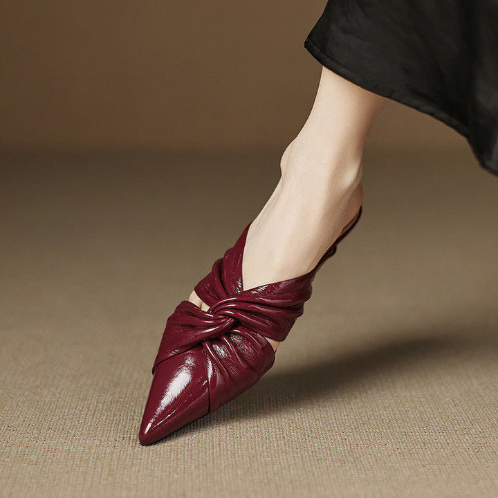 Elvara Genuine Leather Mules
