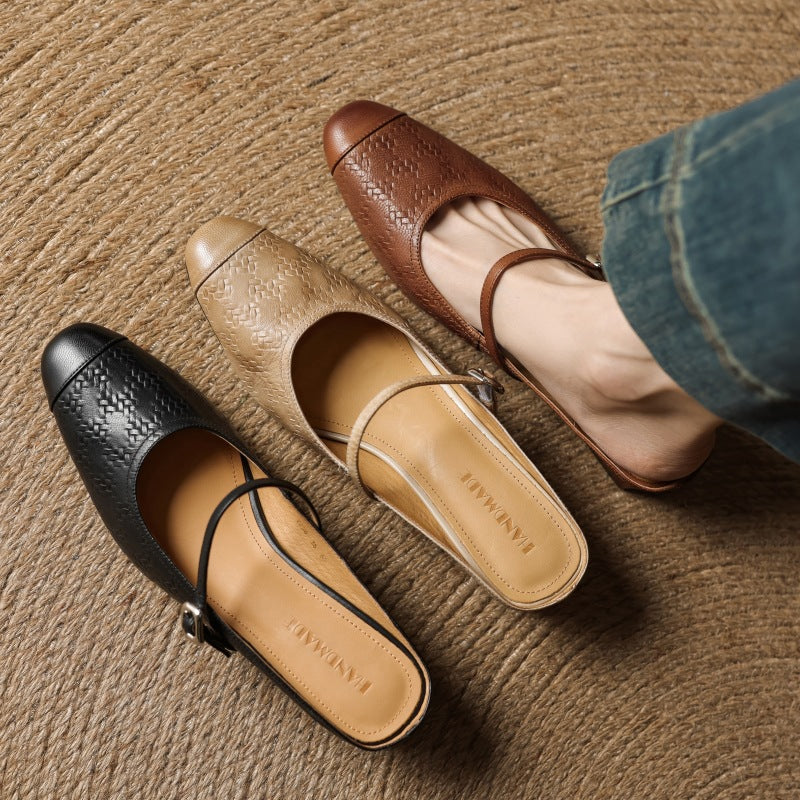 Vivette Genuine Leather Mules