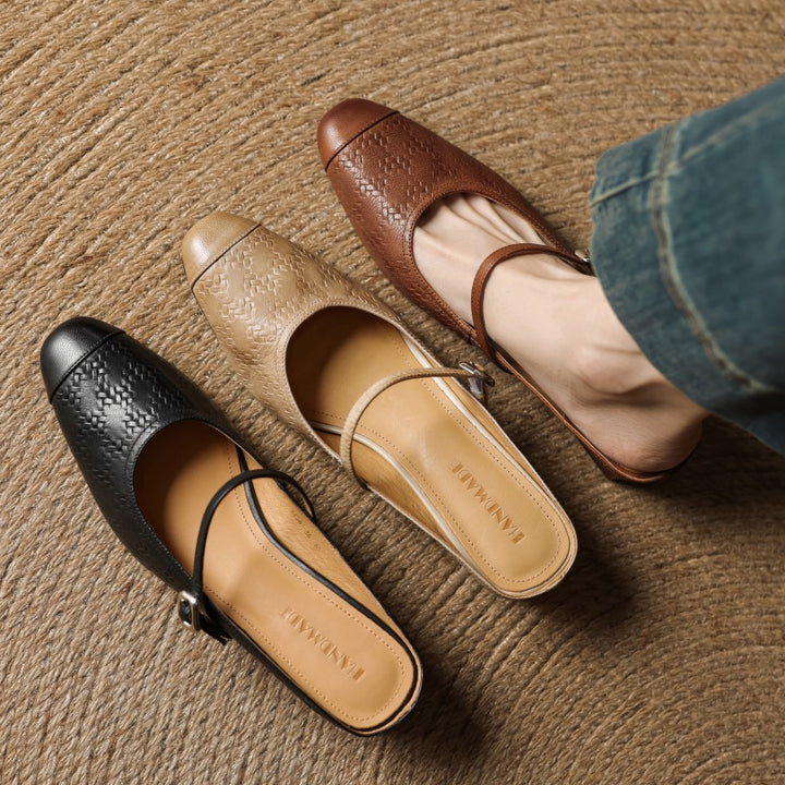 Vivette Genuine Leather Mules