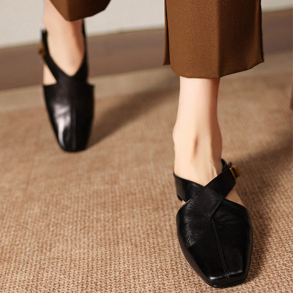 Ravessia Genuine Leather Mules