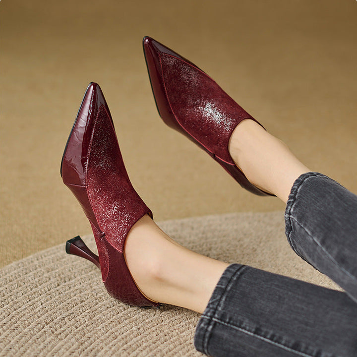 Evara Genuine Leather Heels