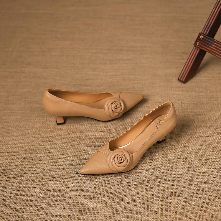 Arisa Genuine Leather Heels